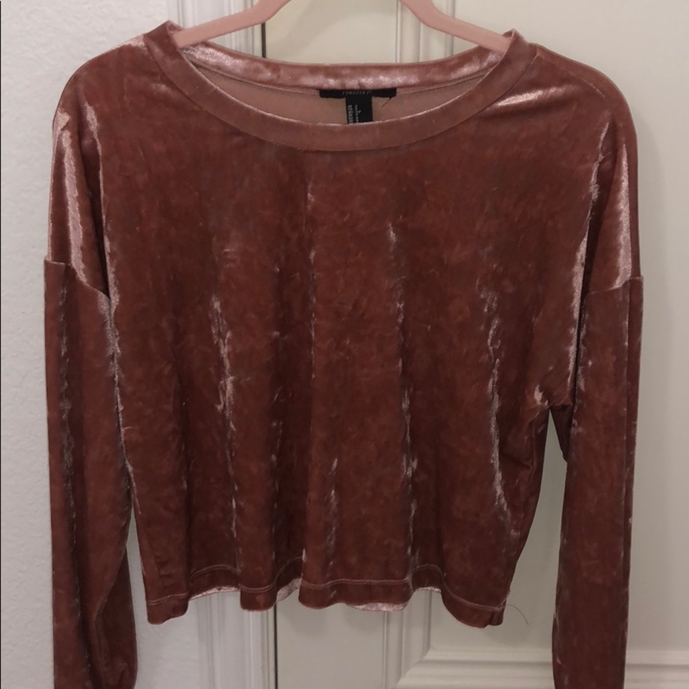 Velvet Cropped Top